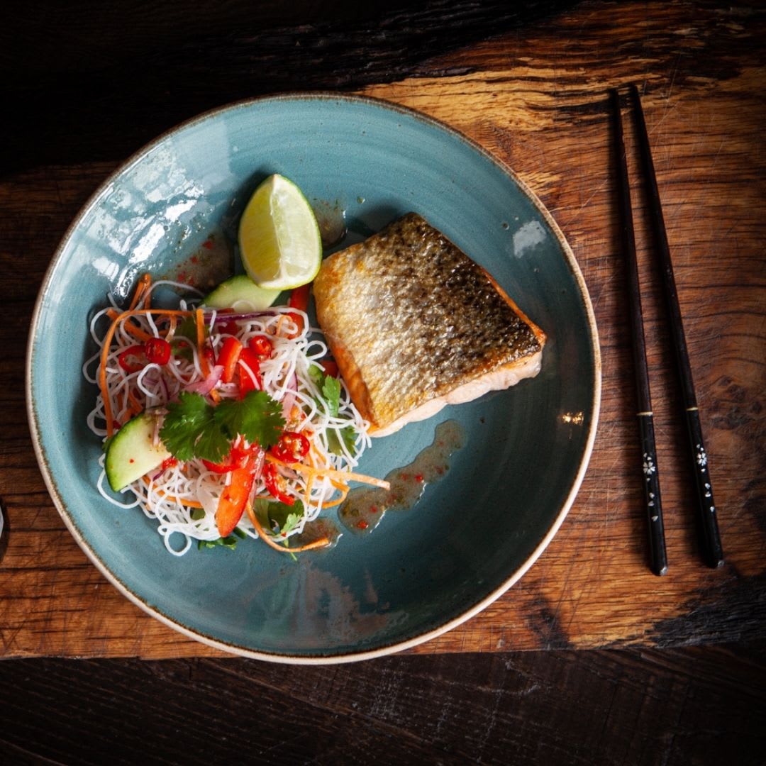 salmon noodle salad