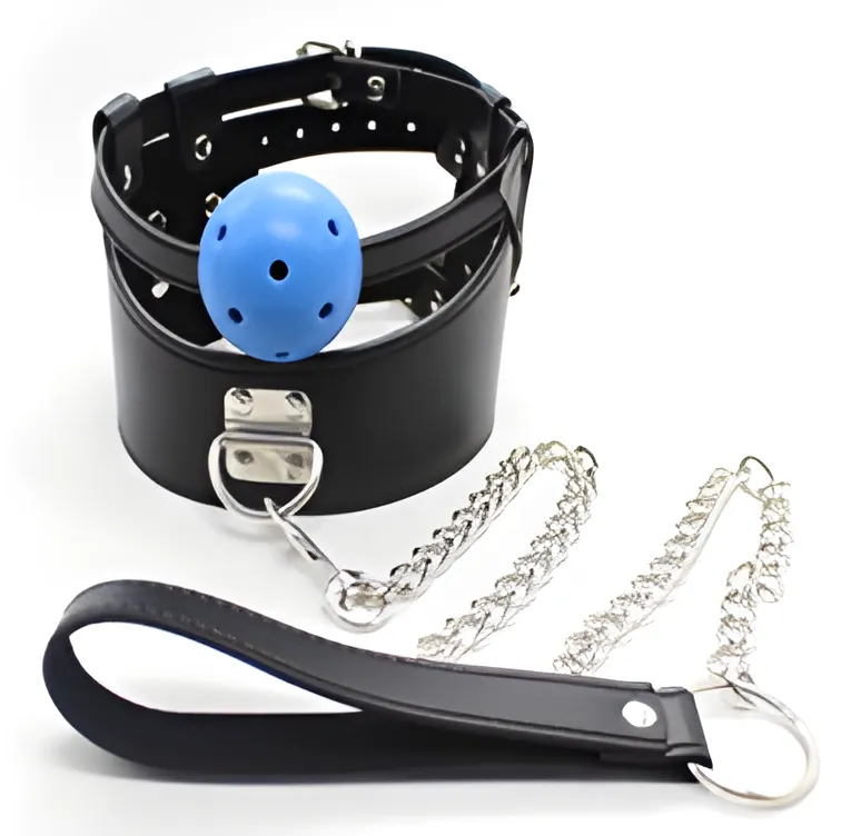 Collar and Ball Gag Set - BDSM Restraint Kit | MyFun.lk