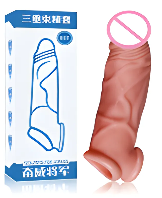 Reusable Penis Extender Sleeve Condom - Size Enhancer | MyFun.lk