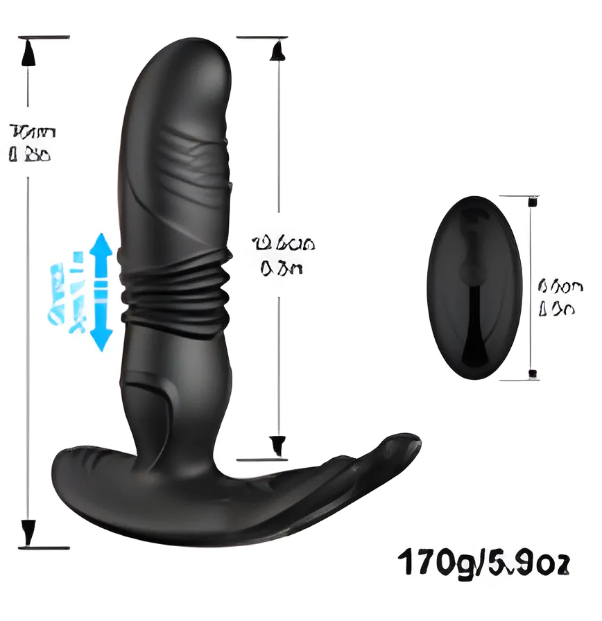 Cock Ring with Anal Thrusting Remote Control - Couples Toy | MyFun.lk