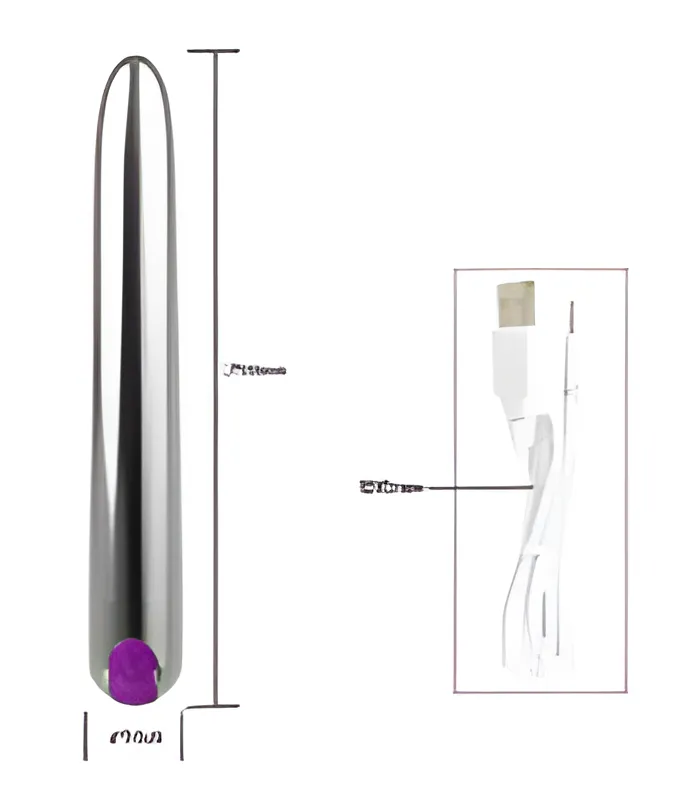 Powerful Rechargeable Long Bullet Vibrator - Intense Stimulation | MyFun.lk