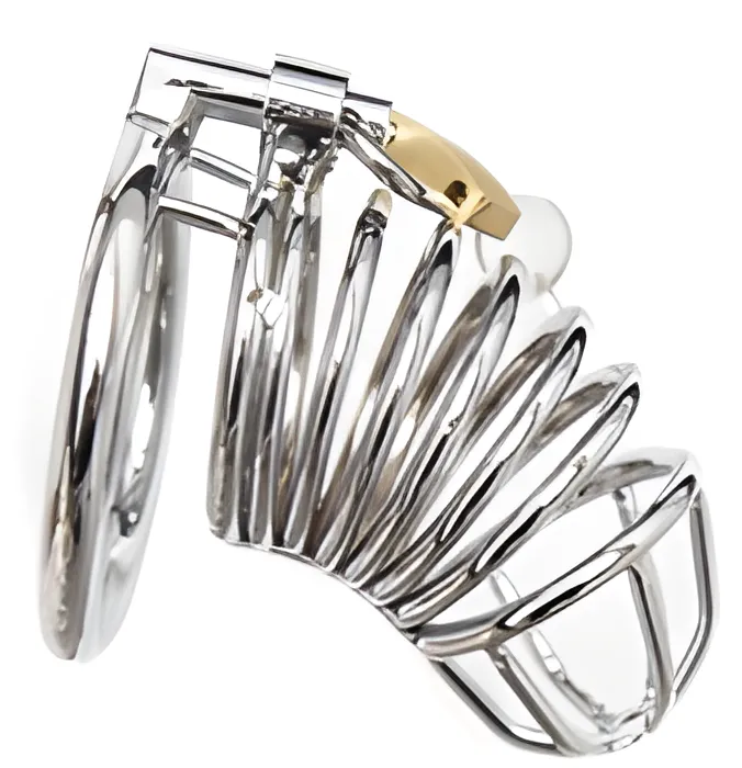 Premium Steel Chastity Cage - Secure Male Chastity Device | MyFun.lk