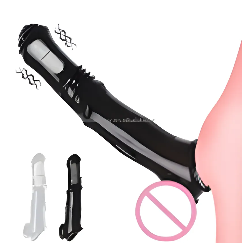 Penis Extender Sleeve with Vibration - Enhanced Pleasure | MyFun.lk