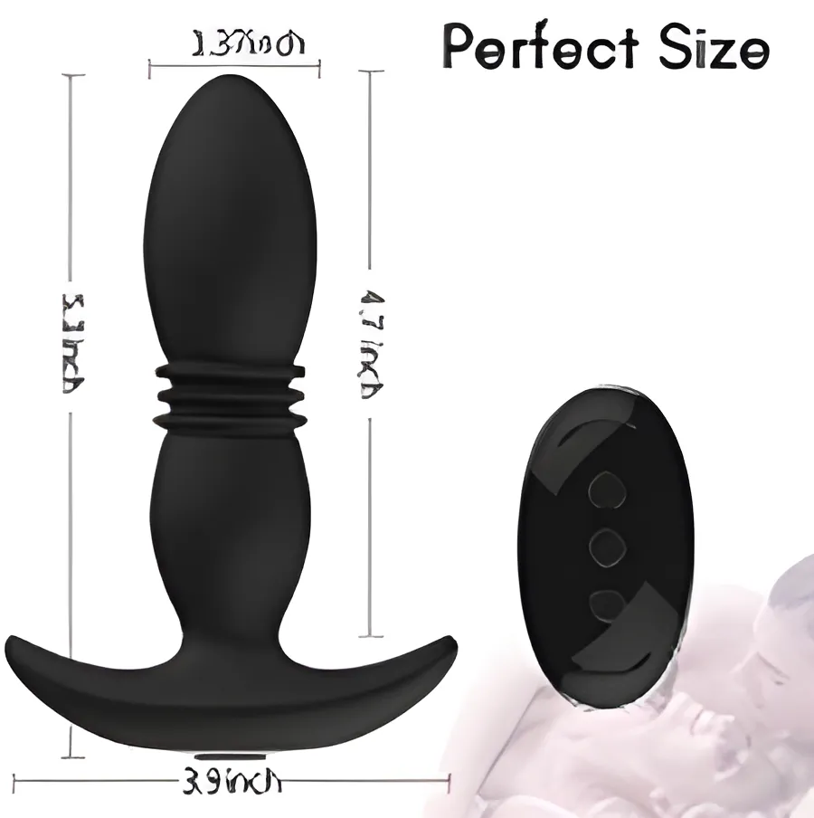Telescopic Vibrating Remote Control Male Prostate Massager | MyFun.lk