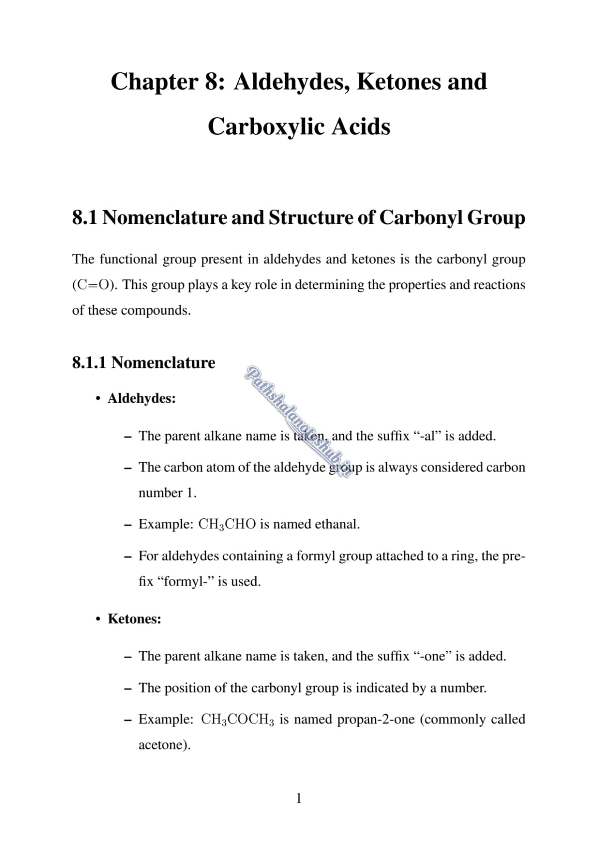 CBSE Class 12 chemistry Chapter 8 Page 1