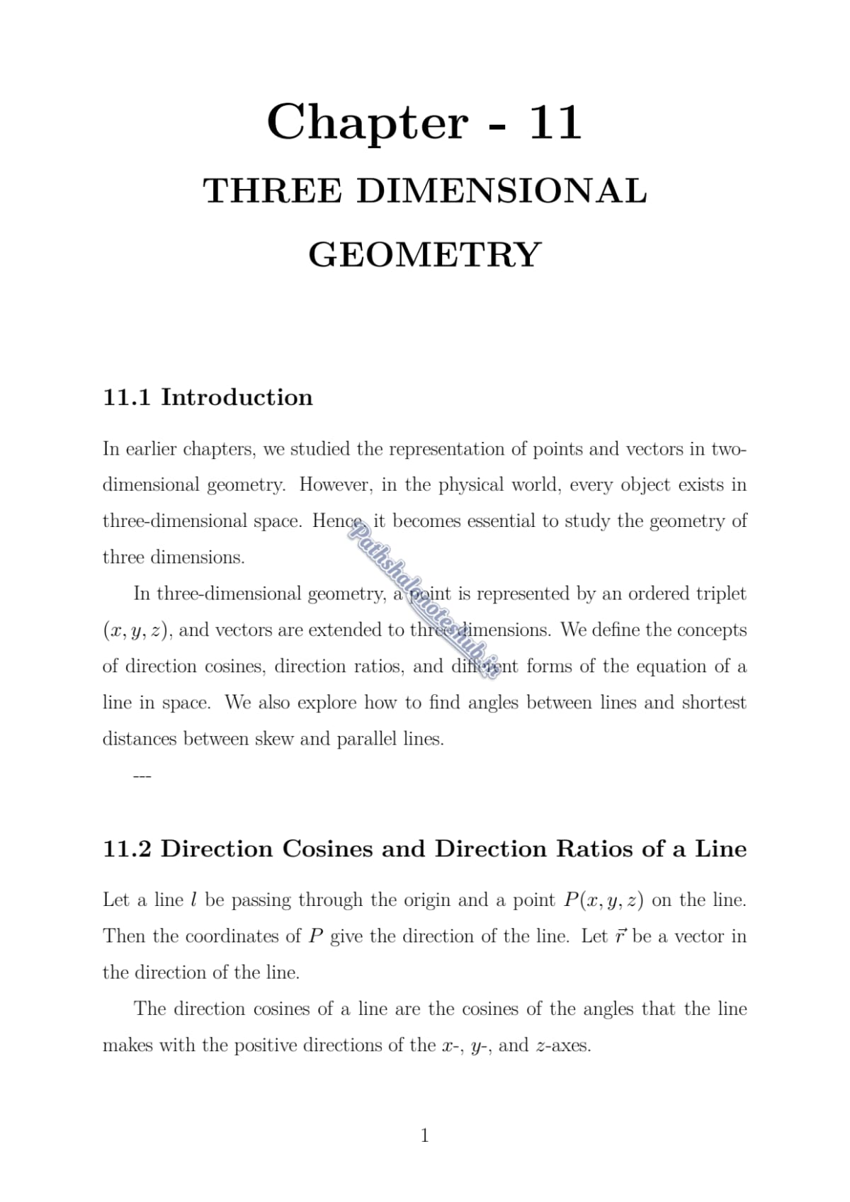 CBSE Class 12 mathematics Chapter 11 Page 1