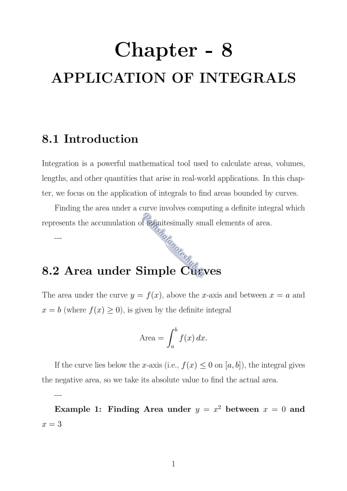 CBSE Class 12 mathematics Chapter 8 Page 1