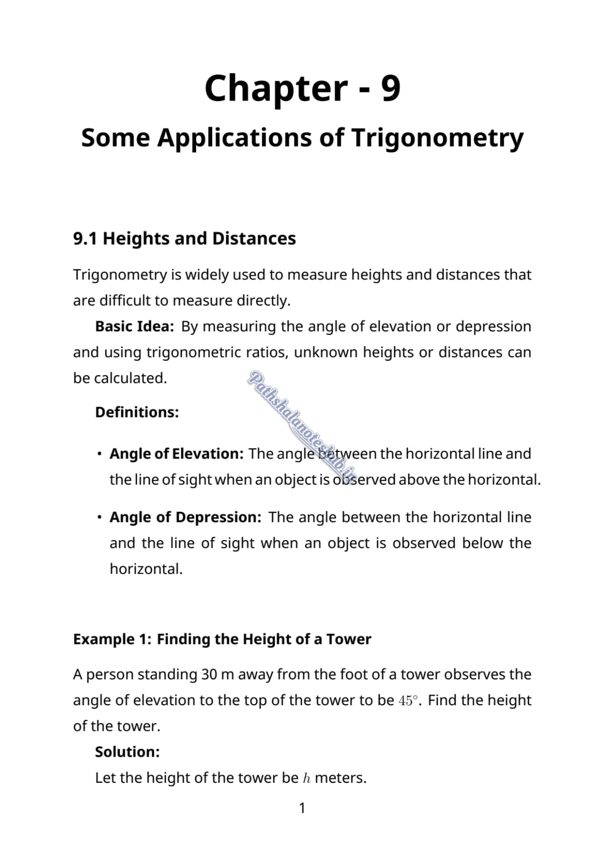 CBSE Class 10 mathematics Chapter 9 Page 1