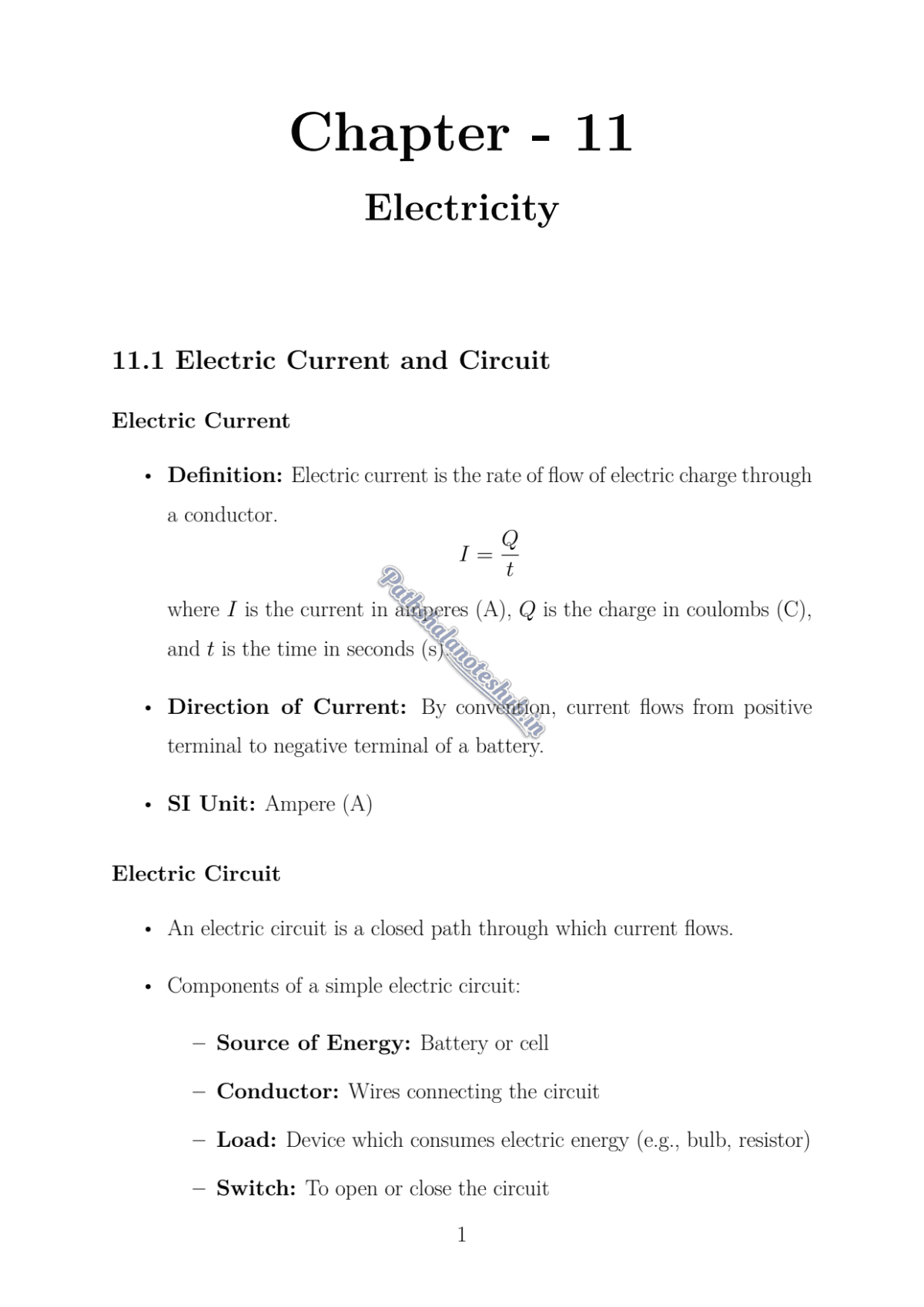 CBSE Class 10 science Chapter 11 Page 1