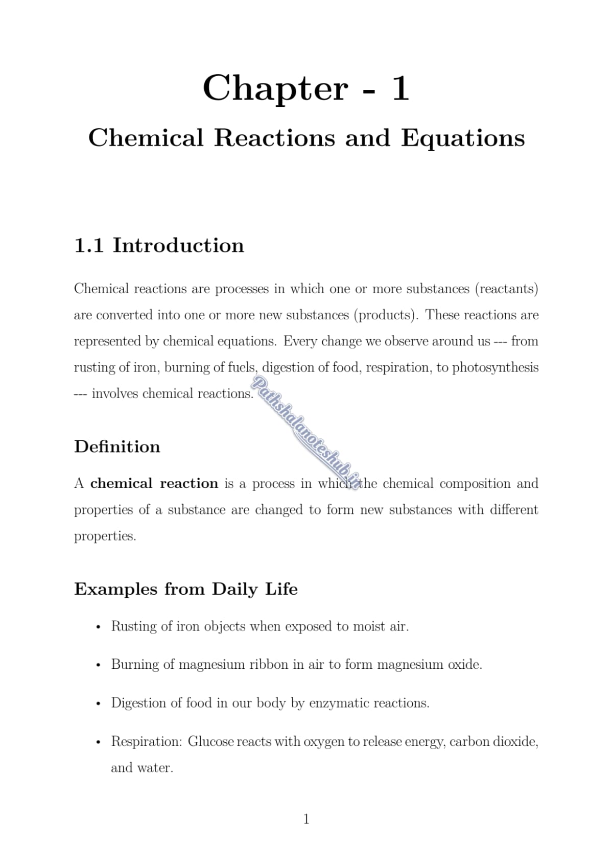 CBSE Class 10 science Chapter 1 Page 1