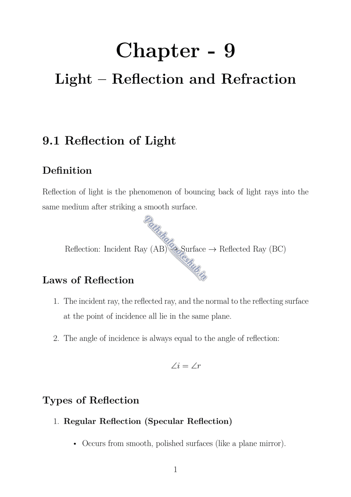 CBSE Class 10 science Chapter 9 Page 1