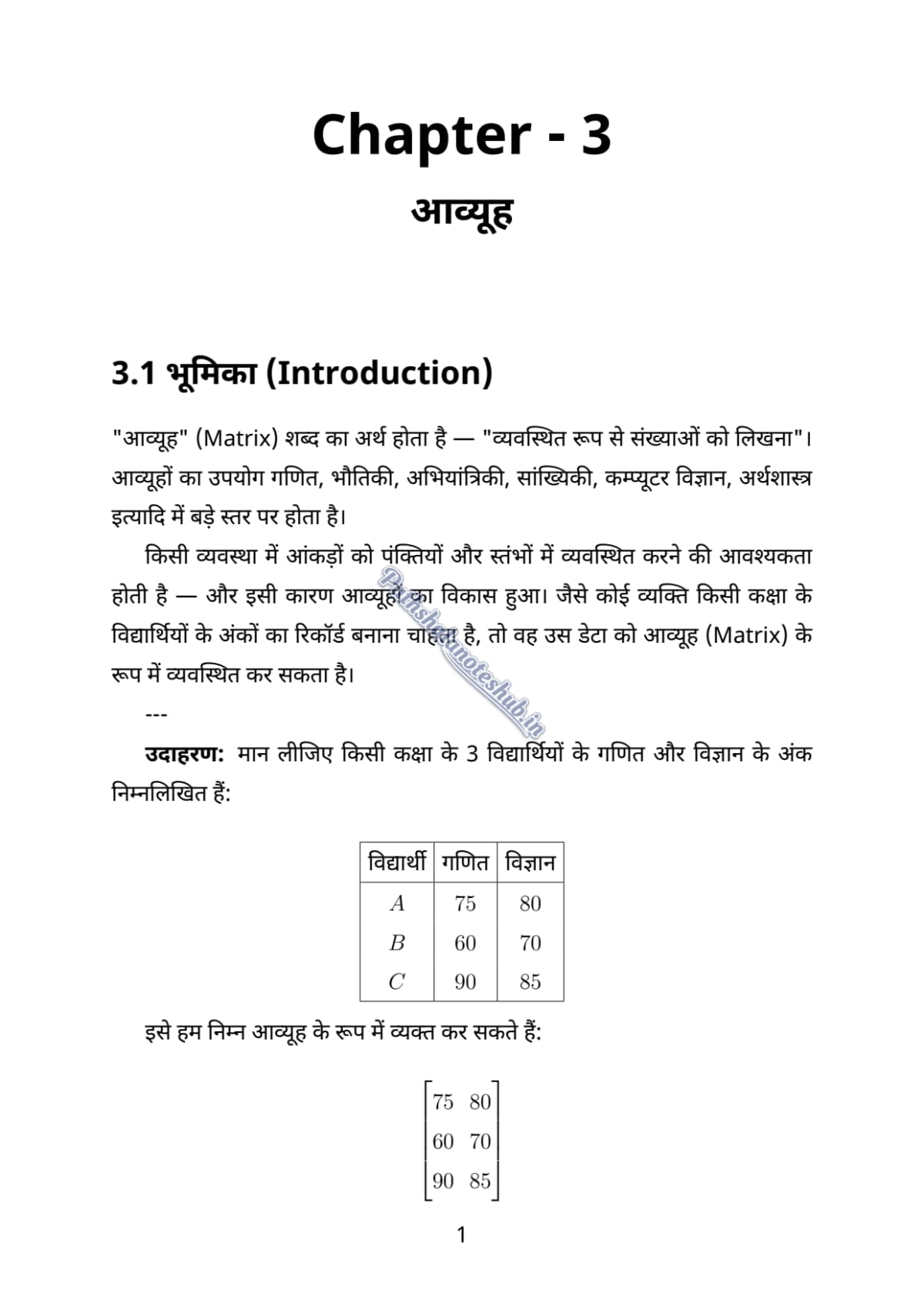 RBSE Class 12 mathematics Chapter 3 Page 1