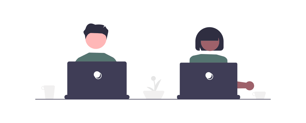 Illustration d'un espace de coworking