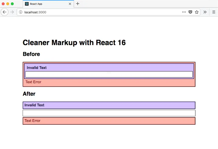 Cleaner Markup with React 16