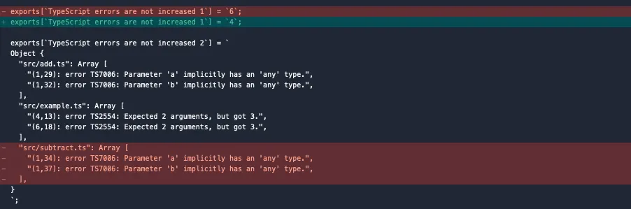 Diff after fixing TypeScript errors.