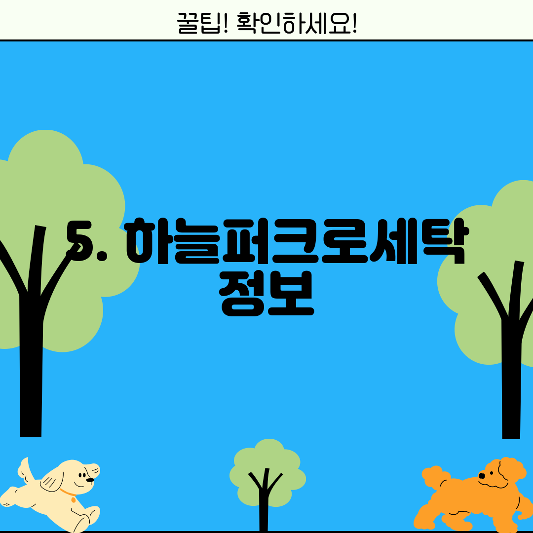 5. 하늘퍼크로세탁 정보
