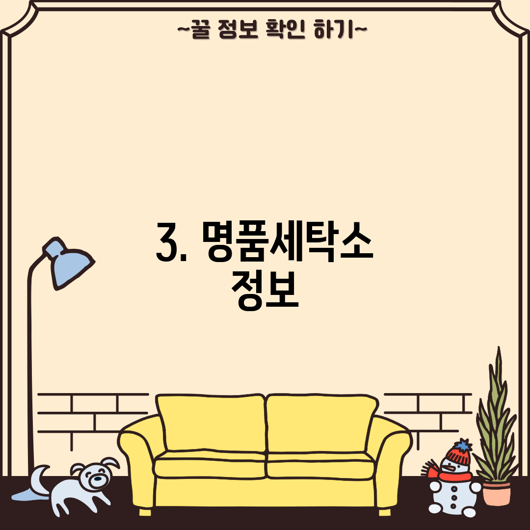3. 명품세탁소 정보