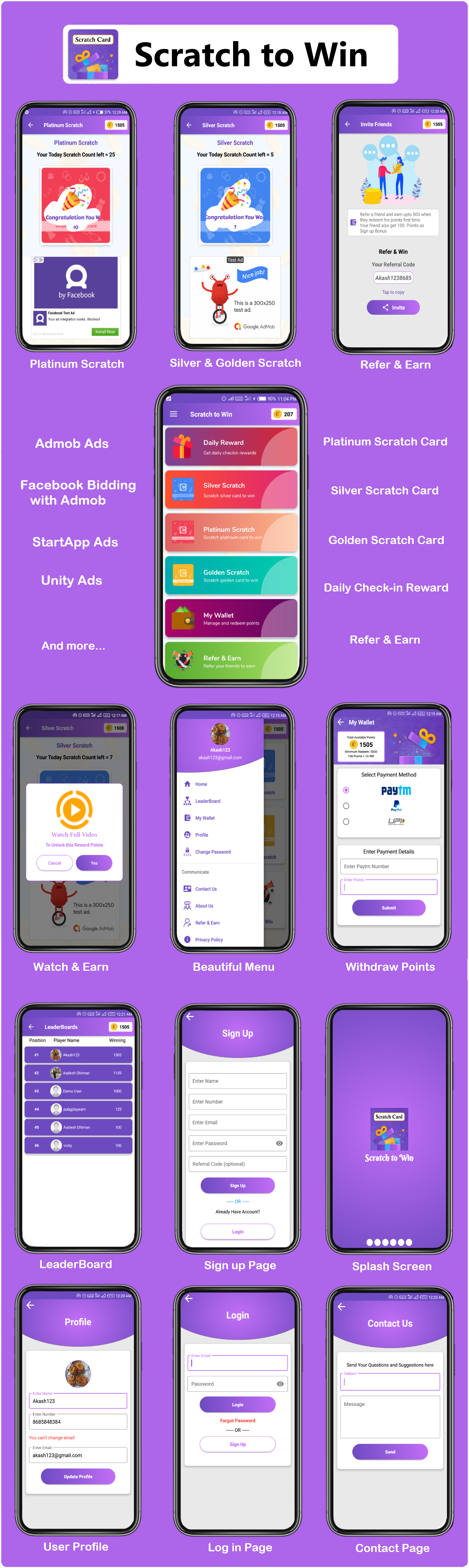 Scratch to Win: Android Earning App with Admob & Facebook Ads - 5