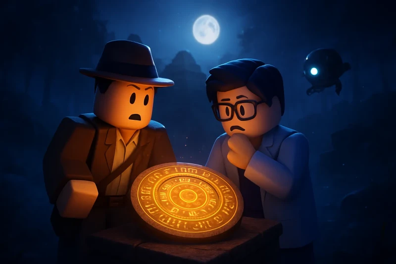 An enigmatic scene exploring the intersection of AI and the mystery surrounding Thomas Baron's Apollo secrets.