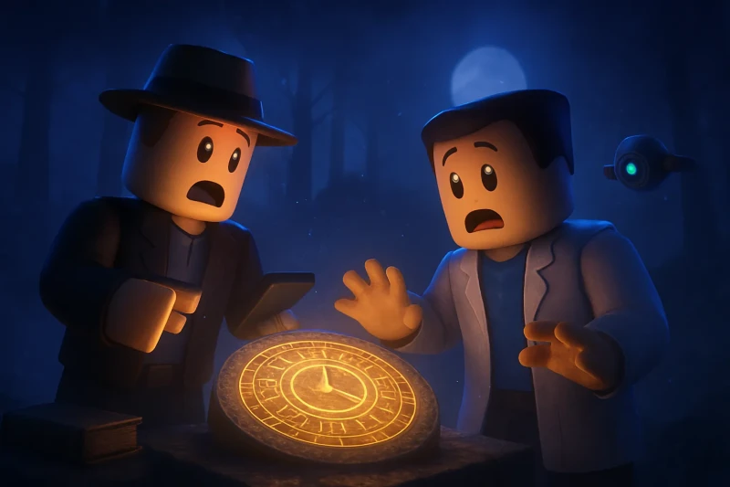 An AI investigates the mysterious time resets in Hawthorne Valley's clock, unraveling an anomaly.