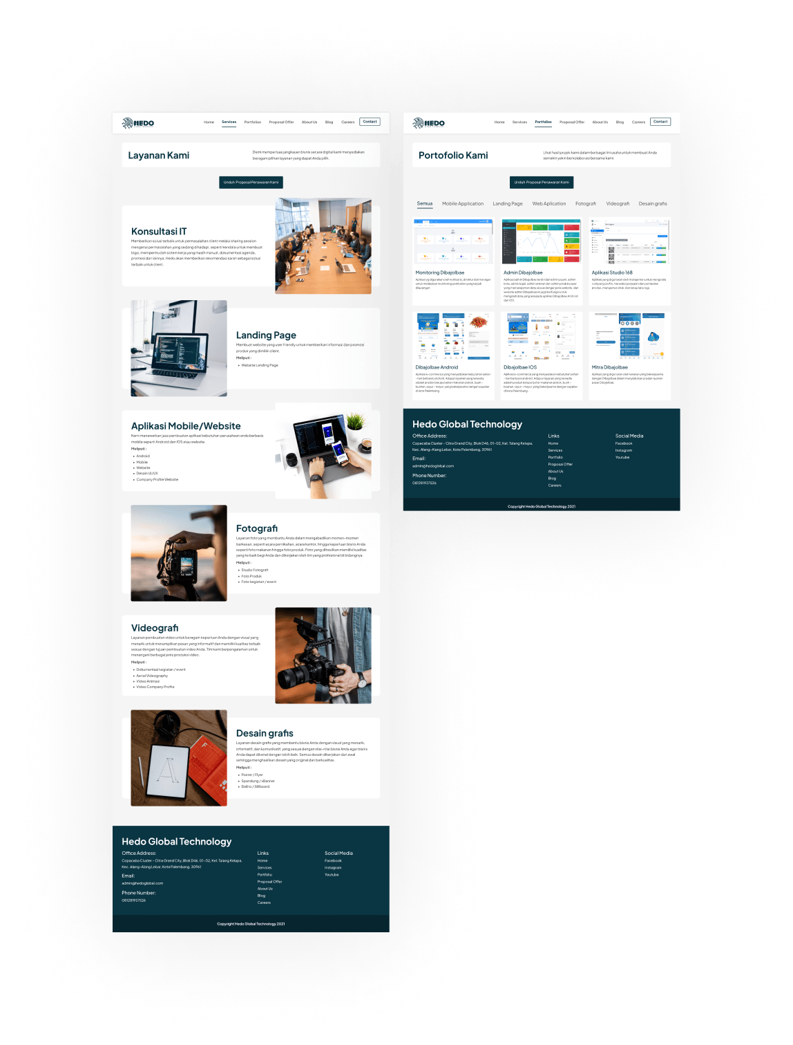 Our Service and Portfolio Design