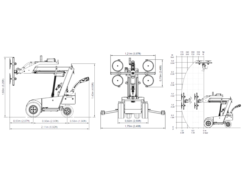 Plano técnico SL 309 Outdoor Compact Tecnocat