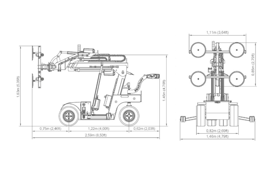 Plano técnico y dimensiones del SL 409 HLE RT Outdoor