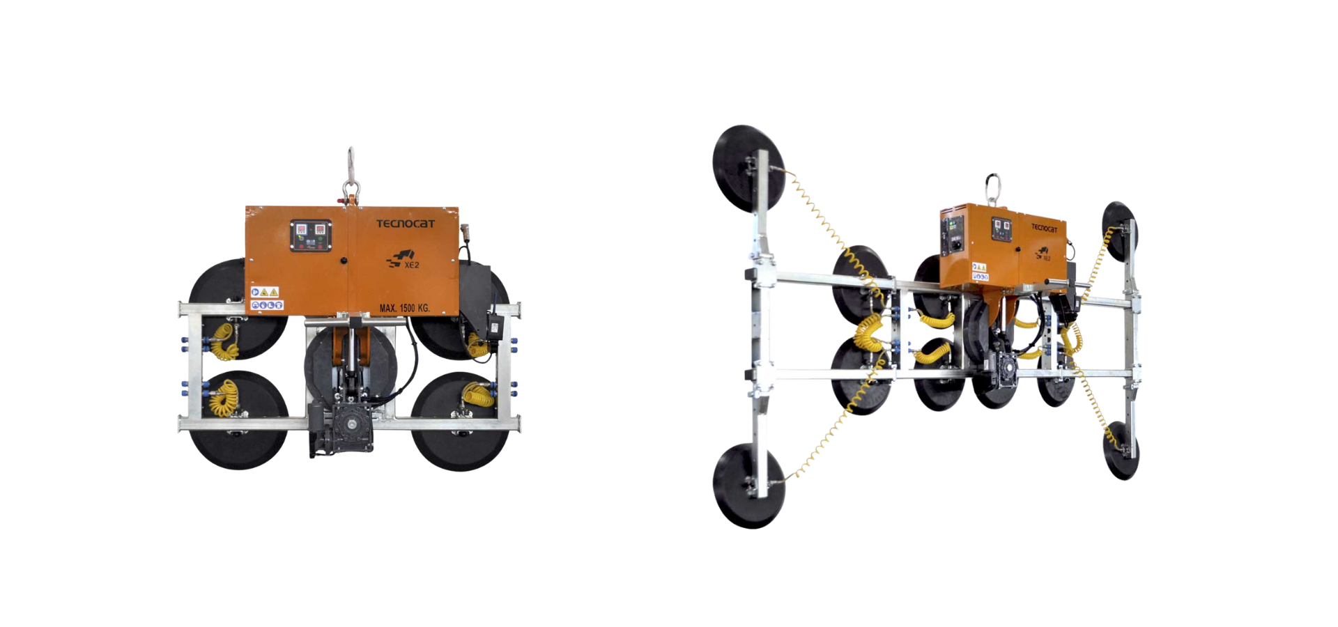 Ventosa motorizada compacta XE2-1500G Tecnocat para manipulación e instalación de vidrio