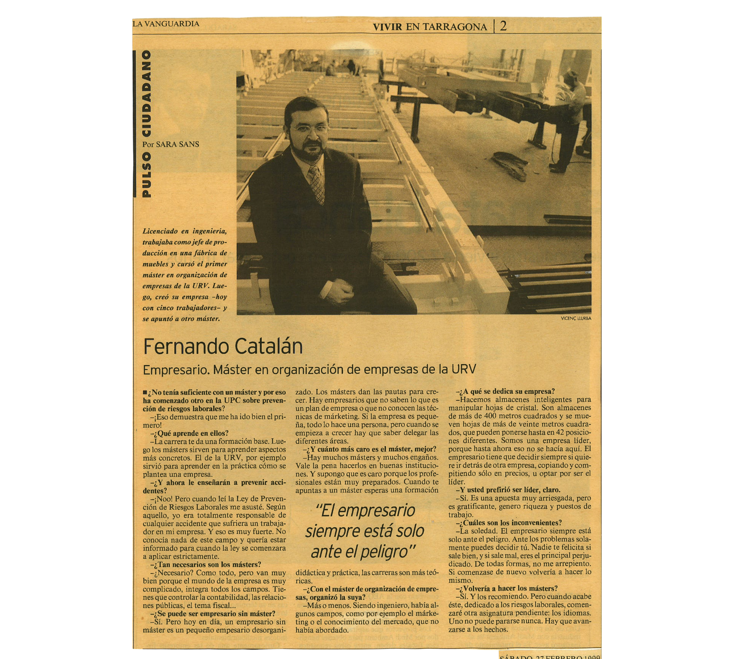 Fernando Catalán en los inicios de Tecnocat