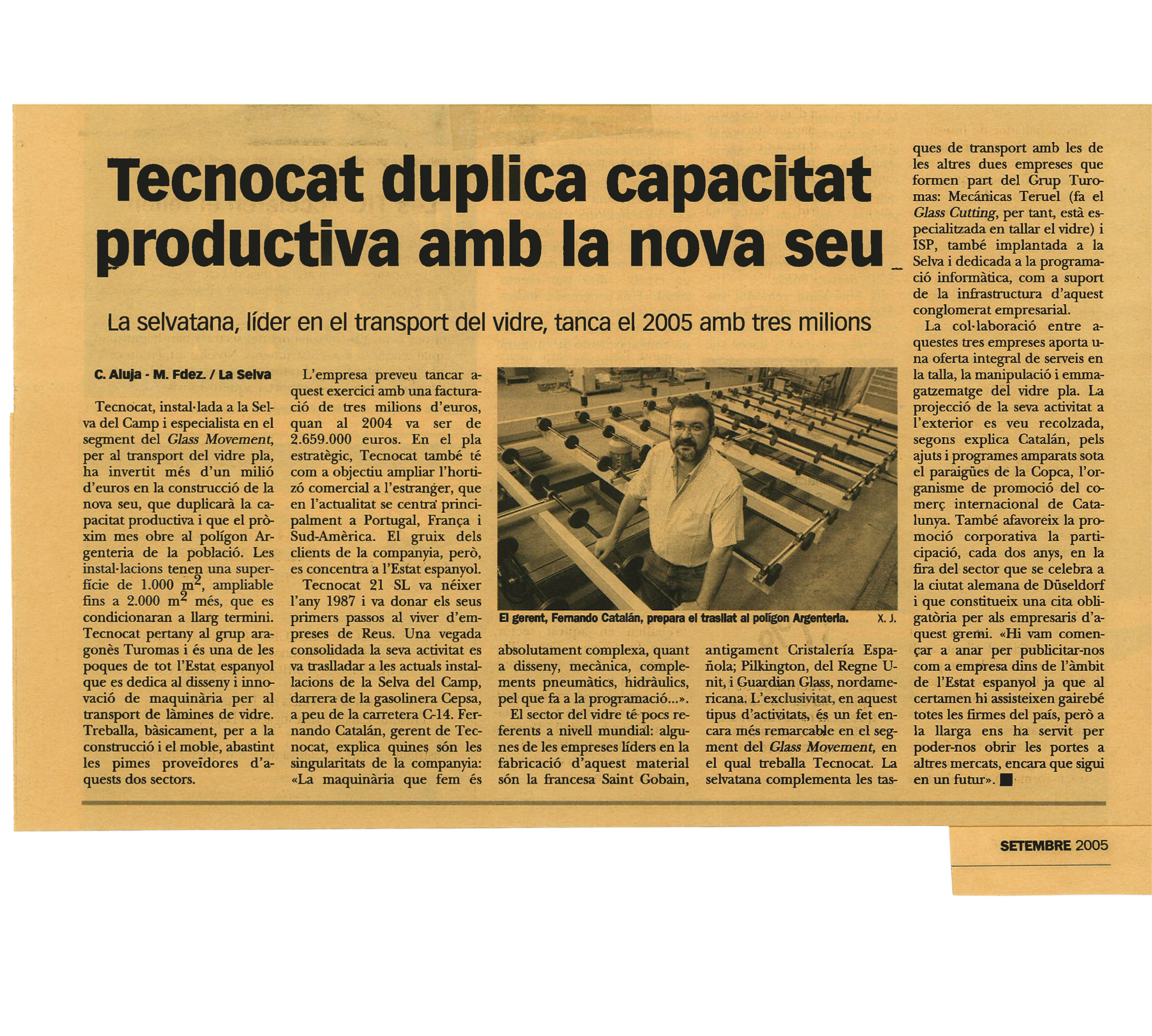 Nueva fábrica de Tecnocat en 2005