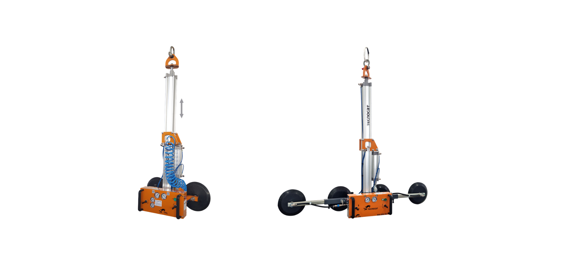 Ventosa neumática VNL-G2 de Tecnocat para manipulación vertical de vidrio