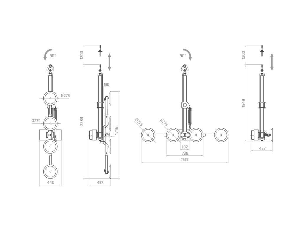 Plano técnico VNL-G2+2 con extensiones