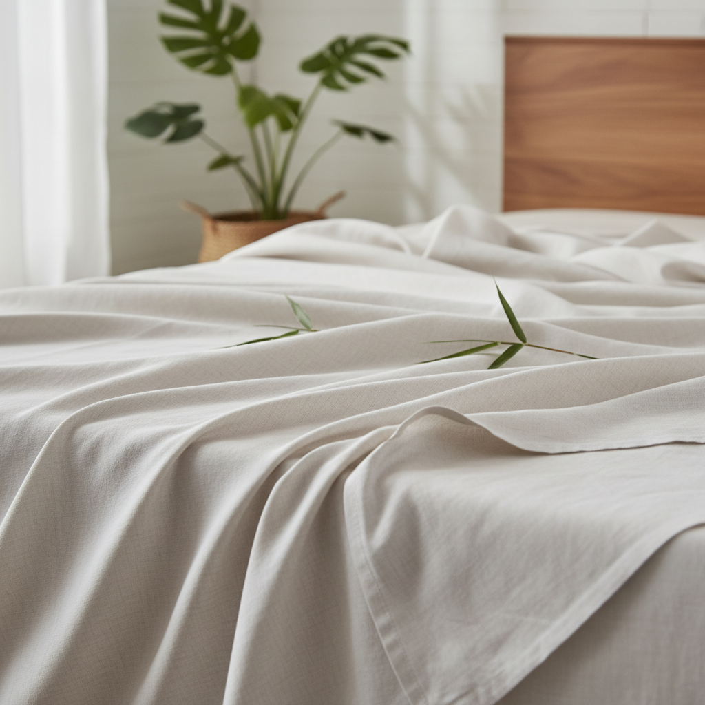 [{"question": "Do bamboo sheets help hot flashes?", "answer": "They can improve comfort and cooling between flashes for some sleepers, but they do not stop hormonal hot flashes."}, {"question": "Is bamboo better than linen for menopause?", "answer": "Linen is airy but can feel rougher at first; bamboo is often softer immediately. Choose based on feel preference and climate."}, {"question": "What pocket depth should I buy?", "answer": "Measure mattress height including protector and topper, then choose fitted sheets with matching pocket depth plus a small margin."}, {"question": "How should I wash bamboo sheets?", "answer": "Cold water, gentle detergent, low heat drying, and avoid fabric softener and bleach."}, {"question": "When should I see a doctor about menopause sleep issues?", "answer": "If symptoms severely disrupt sleep, mood, or daily function, ask a clinician about evidence-based treatment options."}]