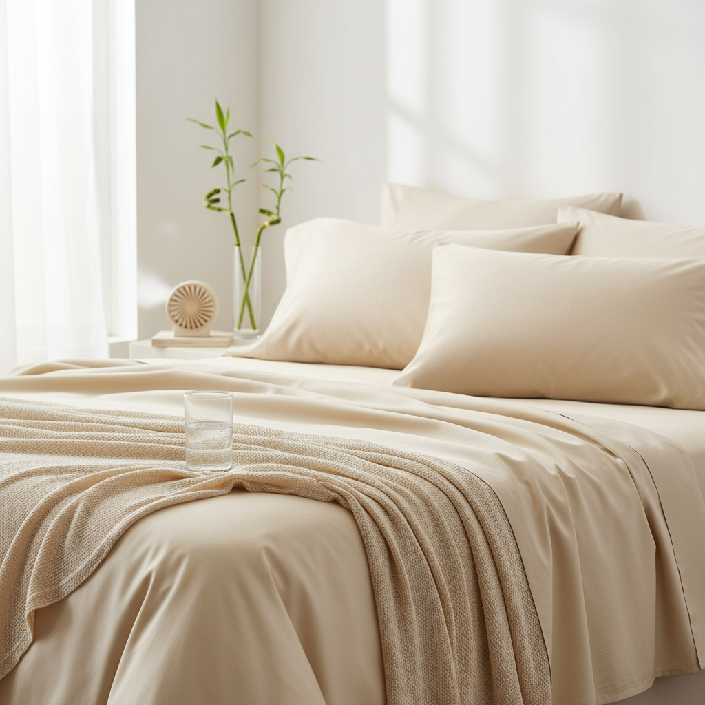 [{"question": "Will bamboo sheets stop night sweats?", "answer": "No. They can improve comfort and breathability, but they do not treat underlying medical causes."}, {"question": "Are bamboo sheets good with a waterproof protector?", "answer": "Yes, if the protector is breathable. Heavy vinyl-feeling barriers can trap heat and moisture."}, {"question": "What thread count should I buy for bamboo?", "answer": "Prioritize weave and quality over the highest thread count; bamboo softness often comes from the fiber and finish, not a single number."}, {"question": "How should I wash sheets if I sweat a lot?", "answer": "Wash cold with gentle detergent, avoid fabric softener, and dry on low to preserve breathability and hand."}, {"question": "When should I talk to a doctor about night sweats?", "answer": "Seek medical advice if sweats are new, severe, include fever, or come with unintended weight loss or other symptoms."}]