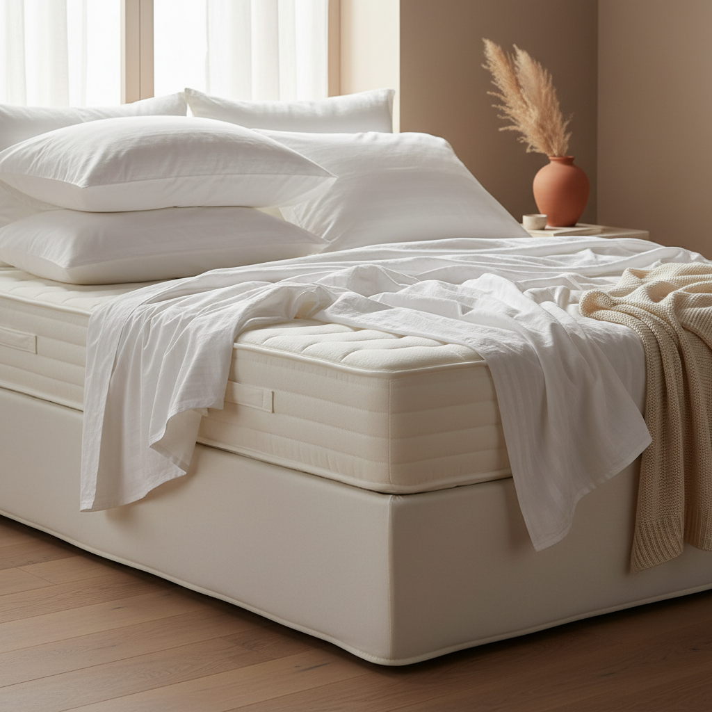 [{"question": "What sheets fit a pillow-top mattress?", "answer": "Fitted sheets with enough pocket depth for the full mattress height, including topper and protector—often labeled deep or extra-deep pocket."}, {"question": "How do I measure a pillow-top for fitted sheets?", "answer": "Measure vertically from the bottom edge of the mattress to the highest point of the pillow-top crown, then add any protector or topper thickness."}, {"question": "Are deep pocket sheets the same as extra-deep?", "answer": "Not always—brands differ. Read the stated pocket depth range on the packaging rather than assuming words are standardized."}, {"question": "Do bamboo sheets work on thick mattresses?", "answer": "Yes, when pocket depth matches the stack; bamboo’s smooth feel pairs well with plush profiles for many sleepers."}, {"question": "Why does my fitted sheet ride up on a plush mattress?", "answer": "Usually the pocket is too shallow or elastic is failing—remeasure your total height and size up if needed."}]