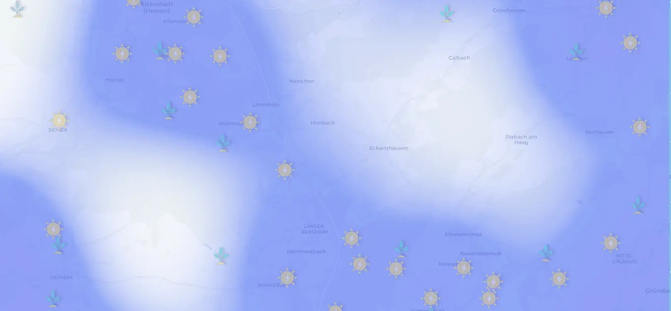 Green Energy Heat Map in vMAP