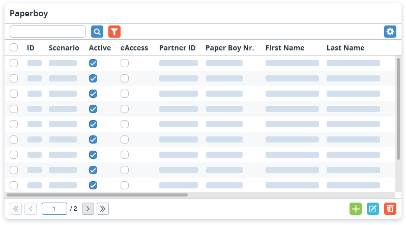 base data module paperboy section interface
