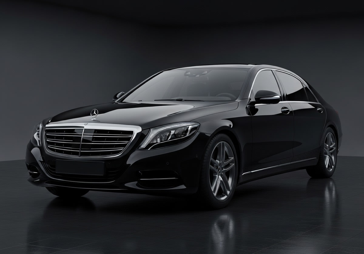 VIP Shuttle Frankfurt: Mercedes S-Klasse mit festangestelltem Chauffeur