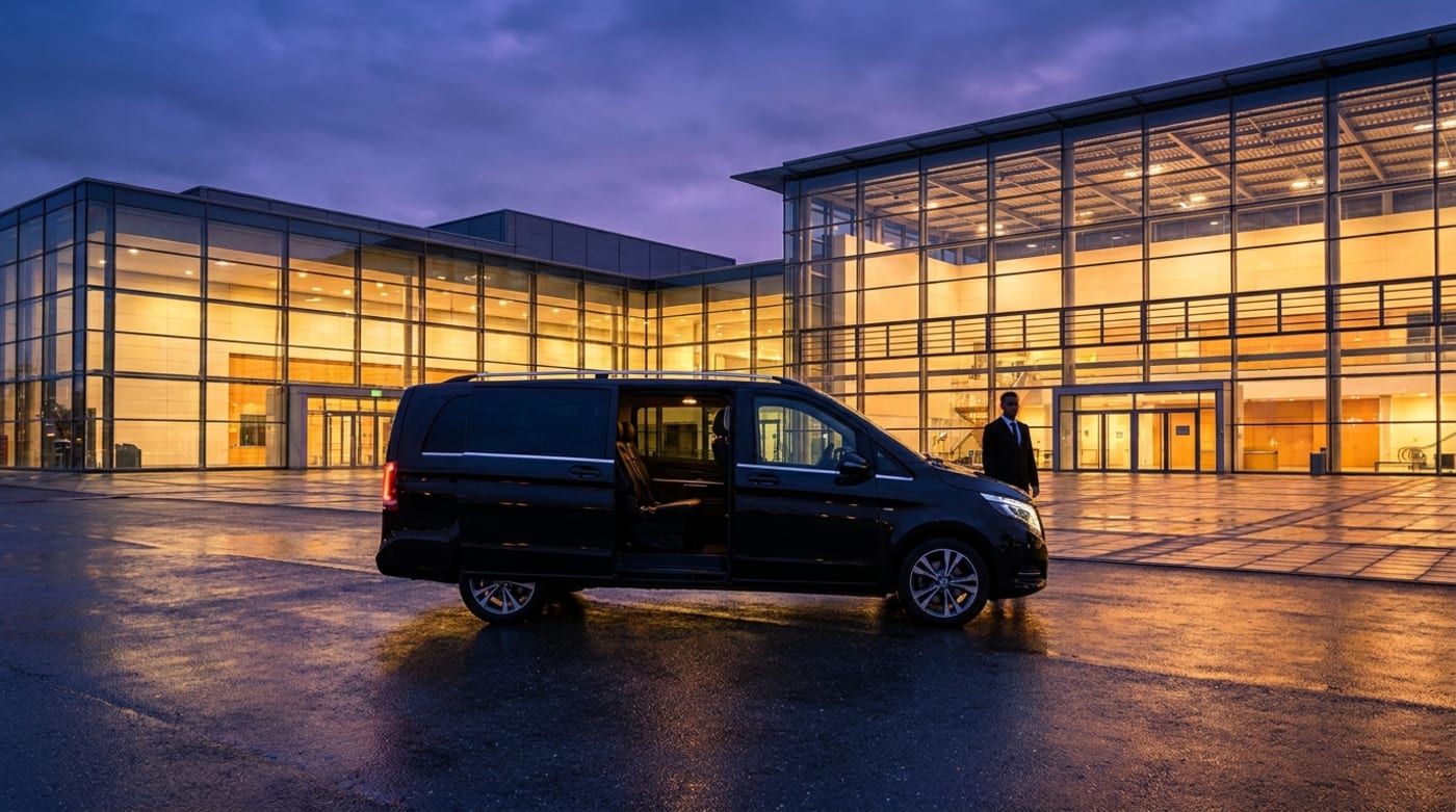 Messe-Shuttle Frankfurt: Mercedes V-Klasse für Aussteller und Delegationen am Messegelände