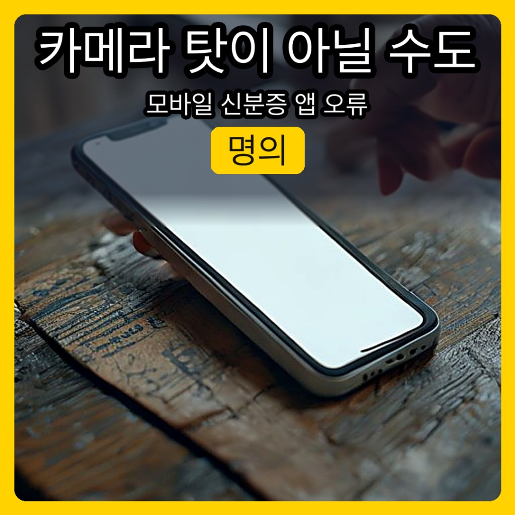 모바일 신분증 앱 오류, 카메라 탓이 아닐 수도