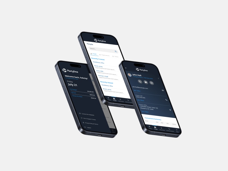 The Mobile App Black Airplane built in Flutter for Gulf Partyline