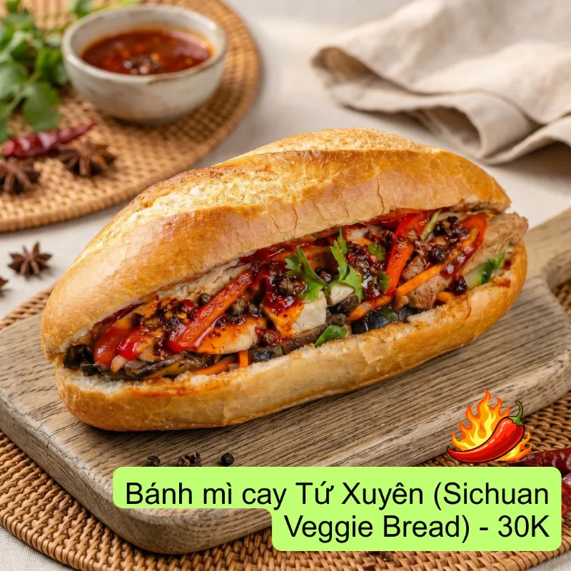 Sichuan Spicy Vegan Banh Mi: Bold Flavors Meet Plant-Based Street Food