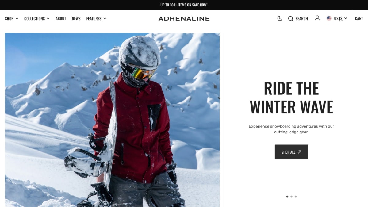 Adrenaline Shopify theme