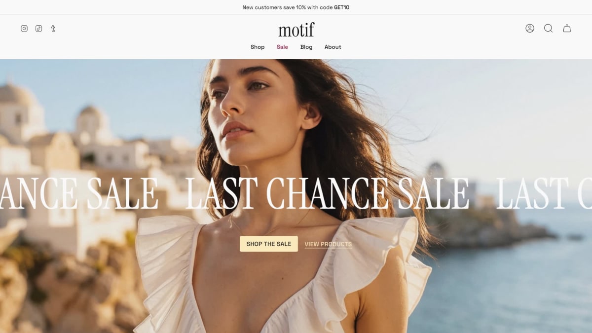 Motif Shopify theme