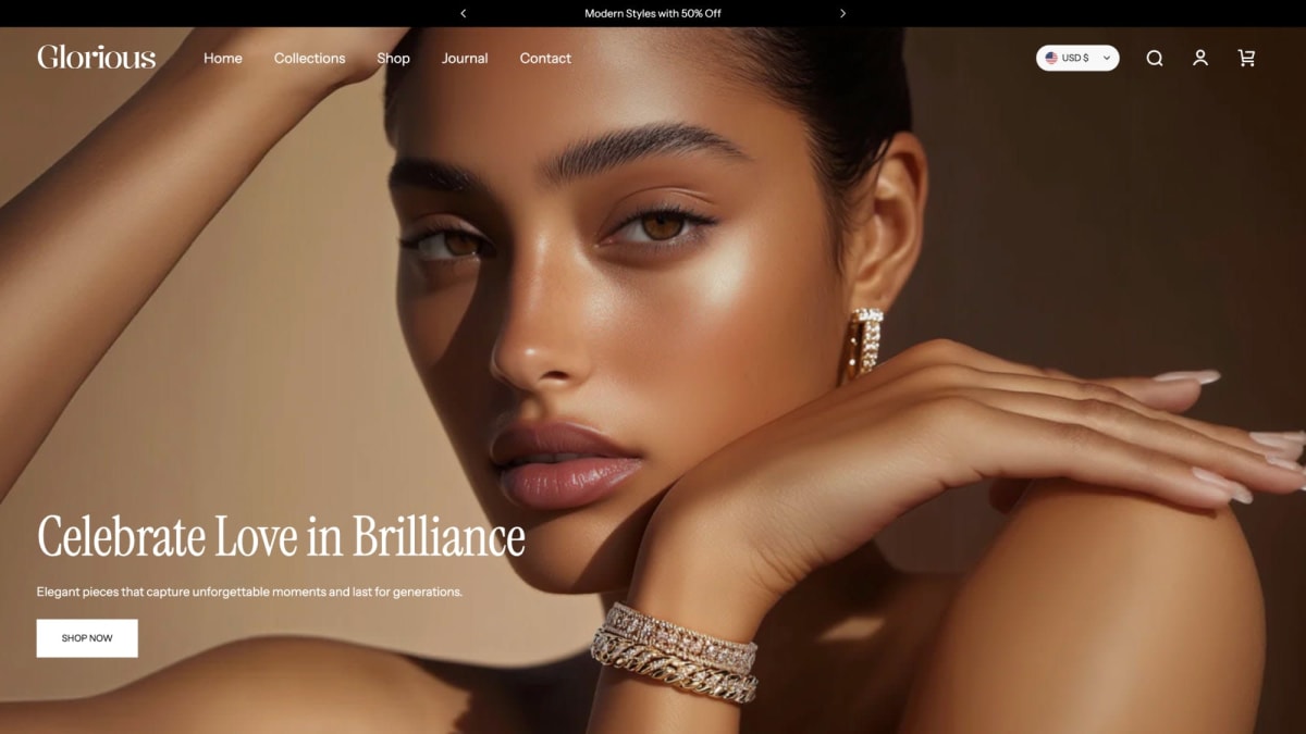 Glorious Shopify theme