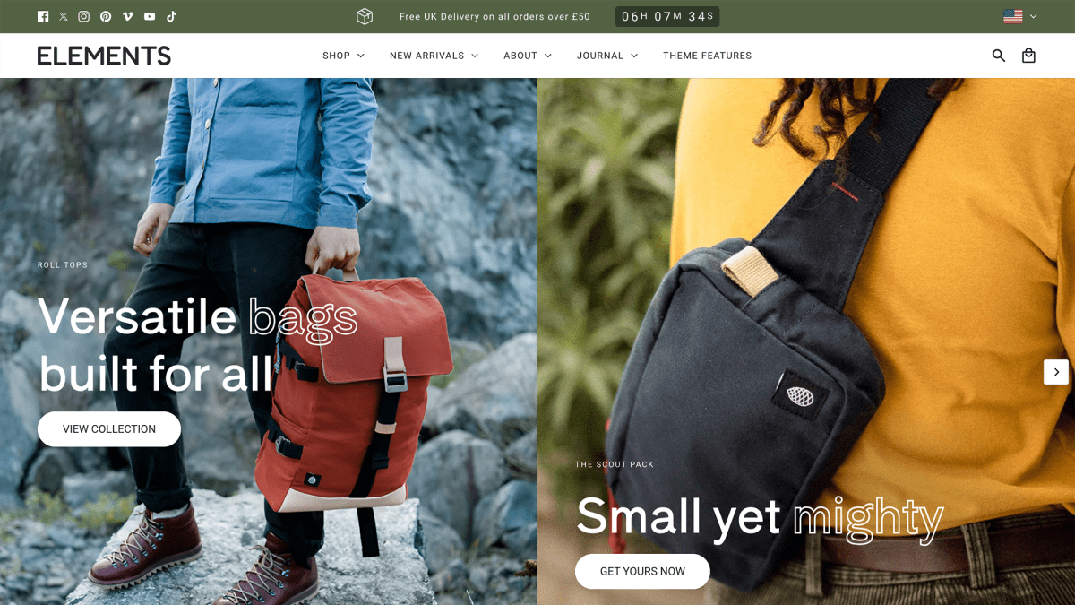 Elements Shopify theme