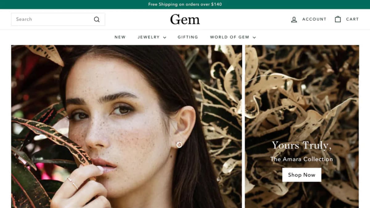 Gem Shopify theme