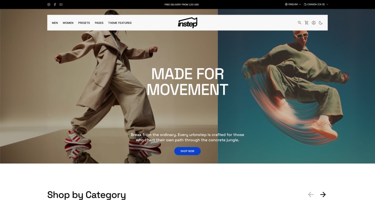Instep Shopify theme