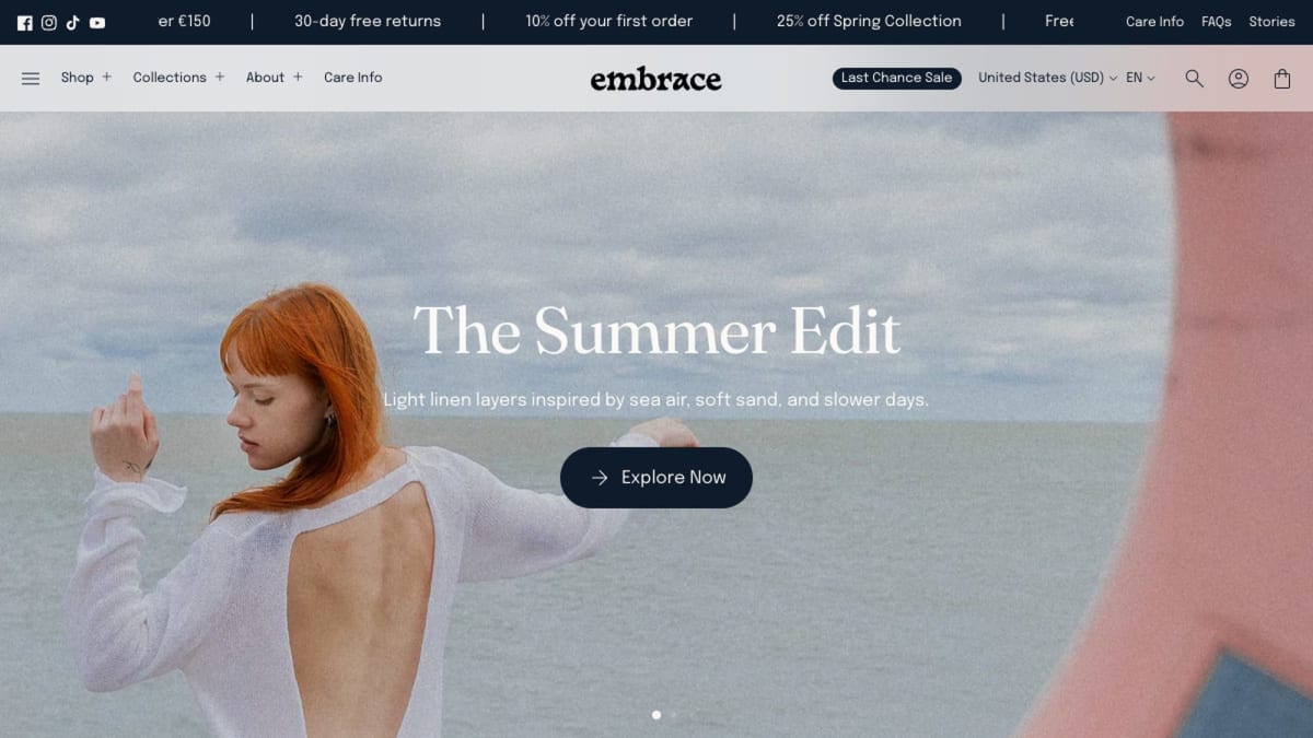 Embrace Shopify theme