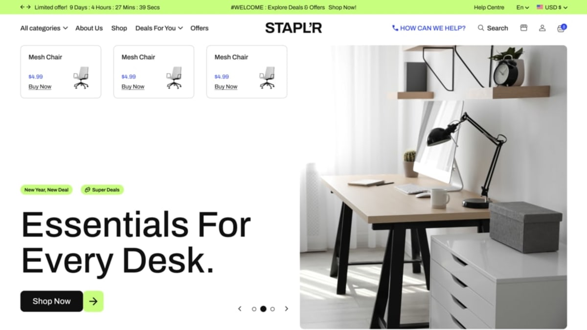 Staplr Shopify theme